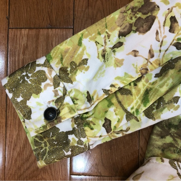 c.l.o.t.h.e.s. Floral Print Button Front Denim Jacket Size M - Picture 8 of 13